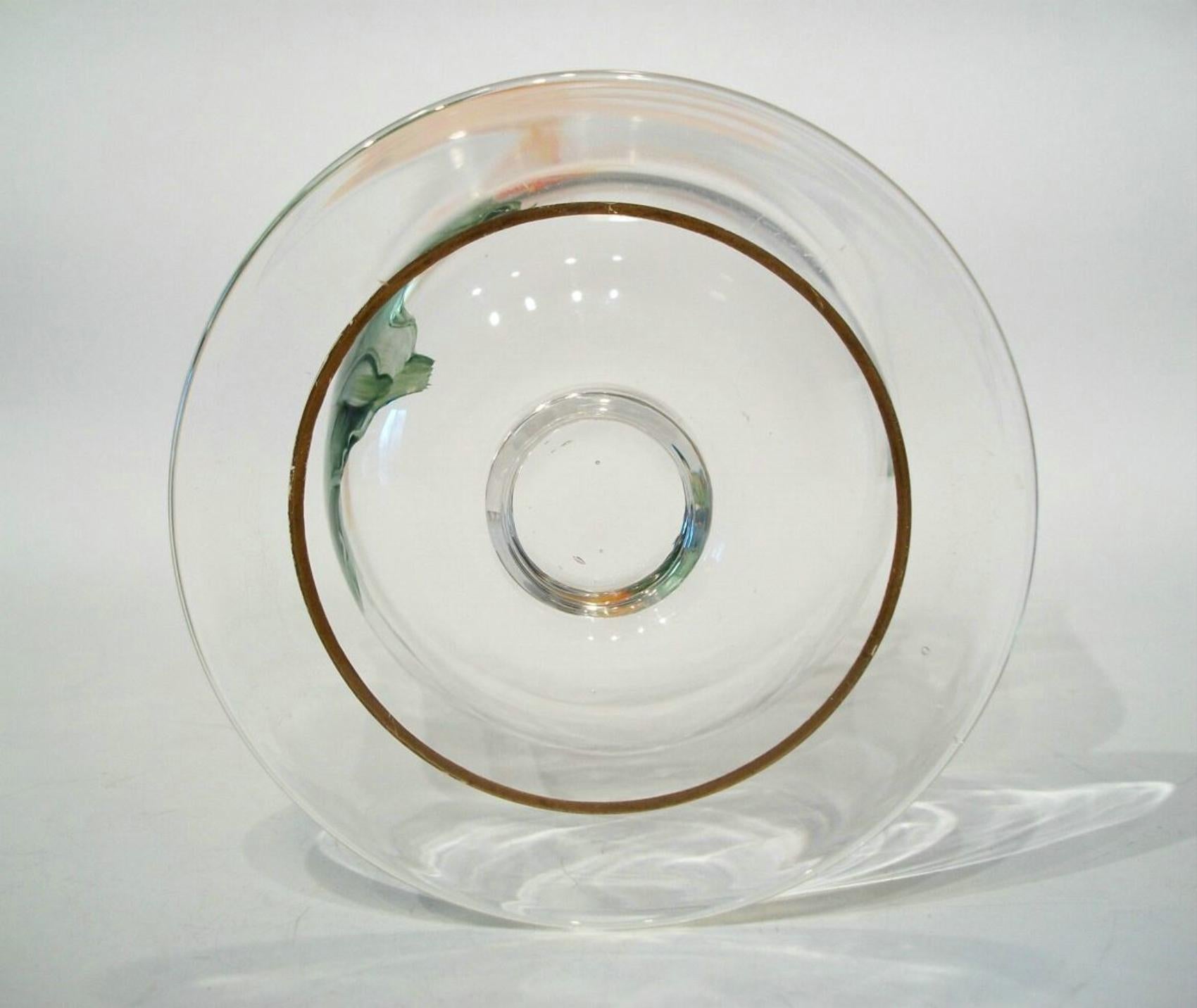 J & L Lobmeyr, Mid Century Enamel Patrician Glass Vase, Austria, Circa 1950's For Sale 1