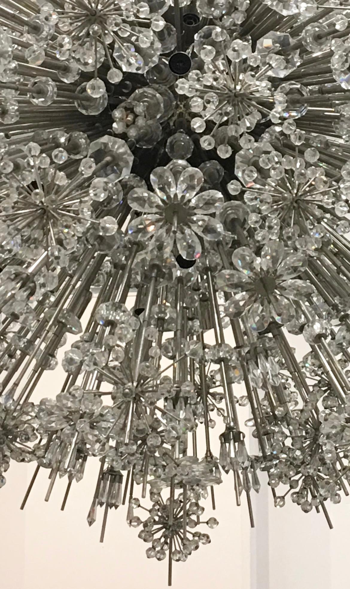 Mid-Century Modern J. & L. Lobmeyr Monumental Sputnik Crystal Chandelier