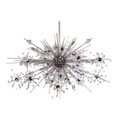 J. & L. Lobmeyr Starburst Chandelier in Chrome with Cut Crystals, 2008