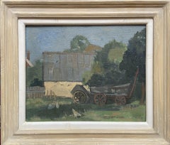 Summer on the Farmstead, 20th Century Oil Landscape Painting, New Zealand