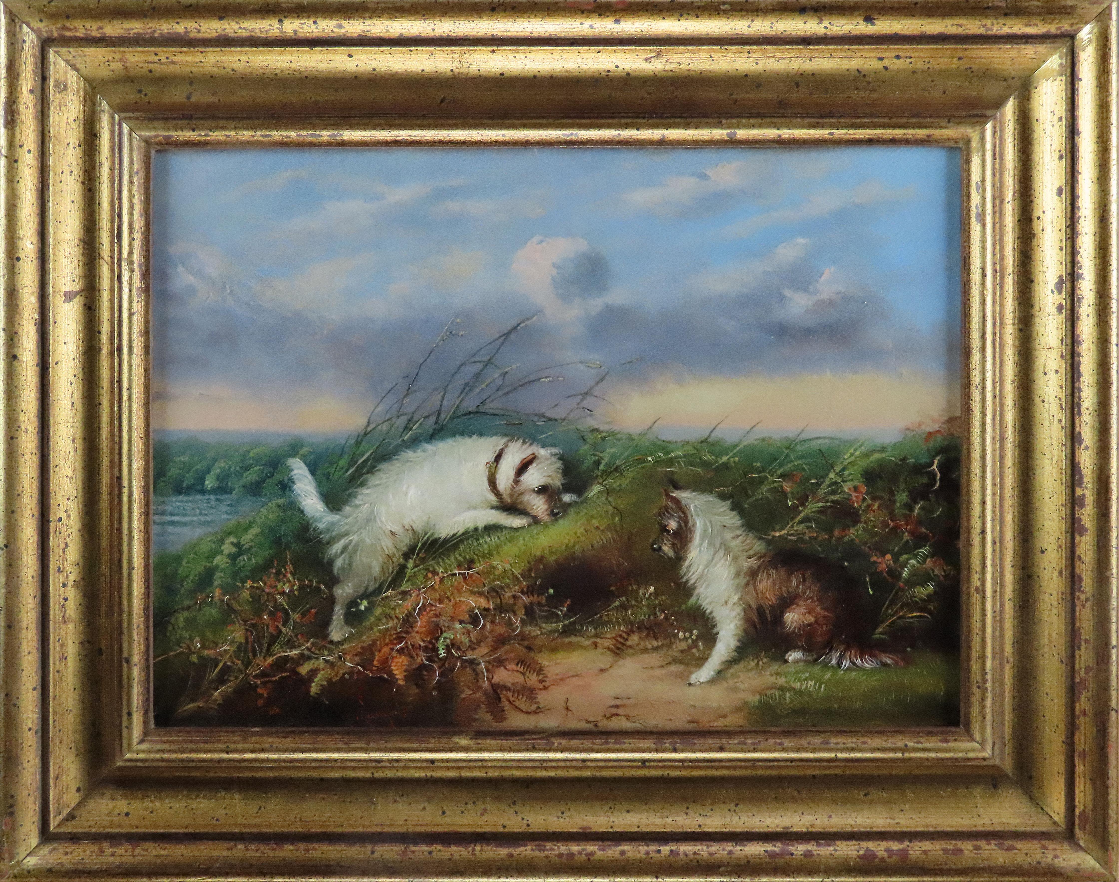 Original Pair of Oils on Canvas by J. Langlois, 