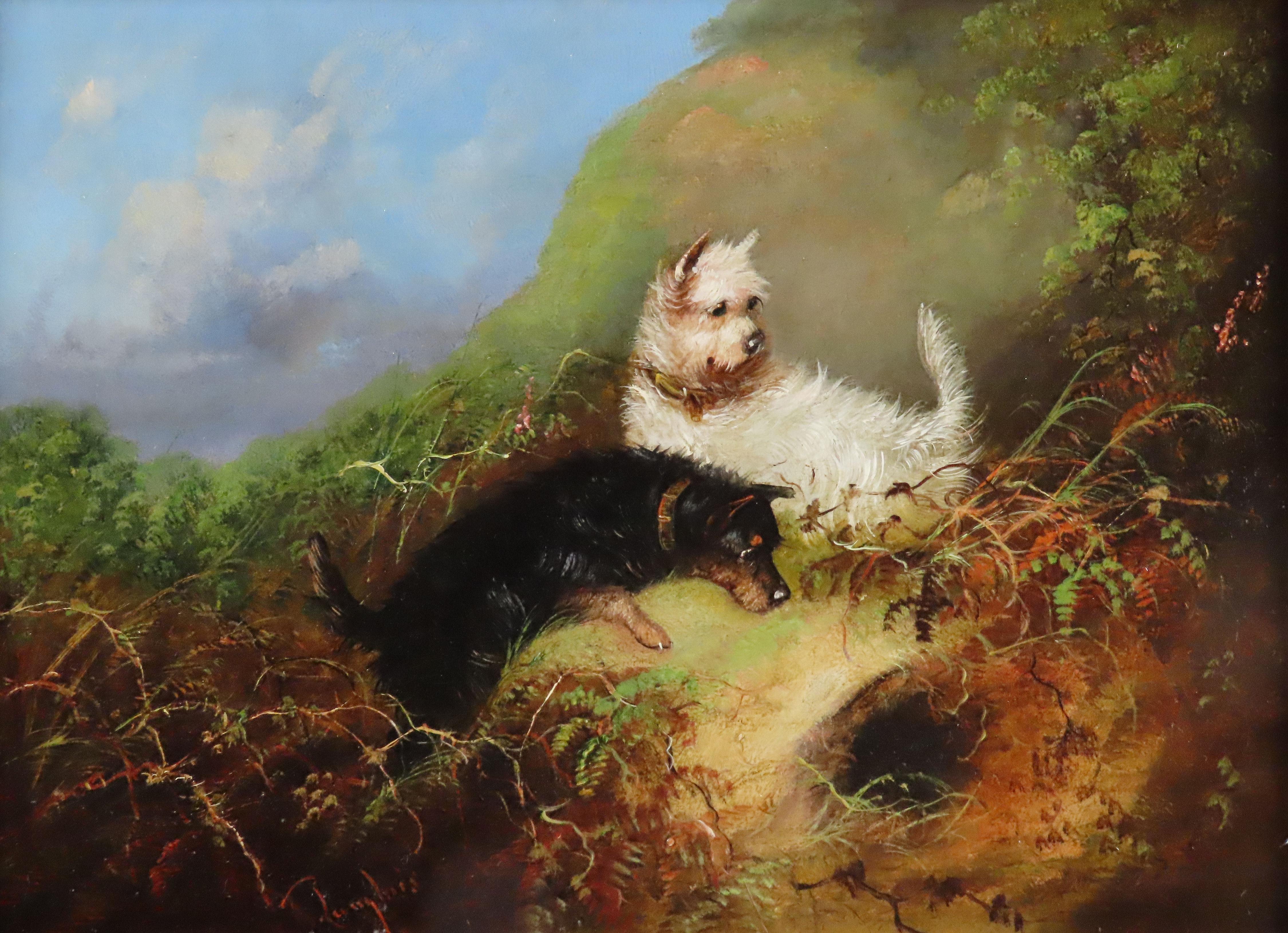 Original Pair of Oils on Canvas by J. Langlois, 