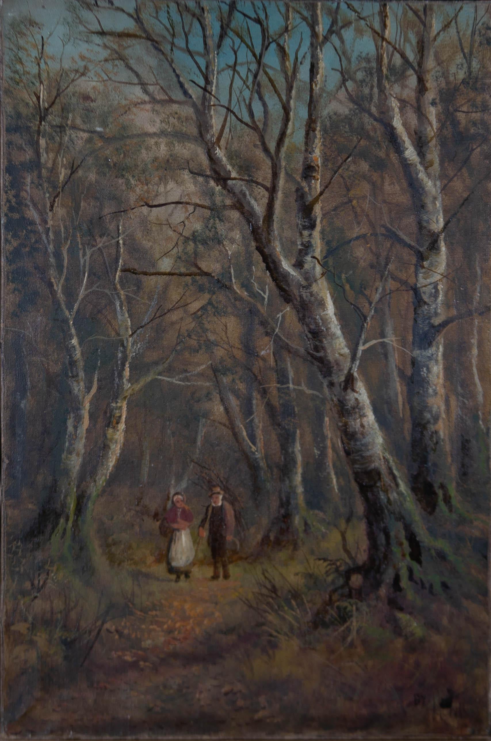 J. Lewis - 19th Century Oil, Woodland Scene 4