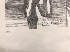 "Off To School" Limited Edition Etching, 3/77