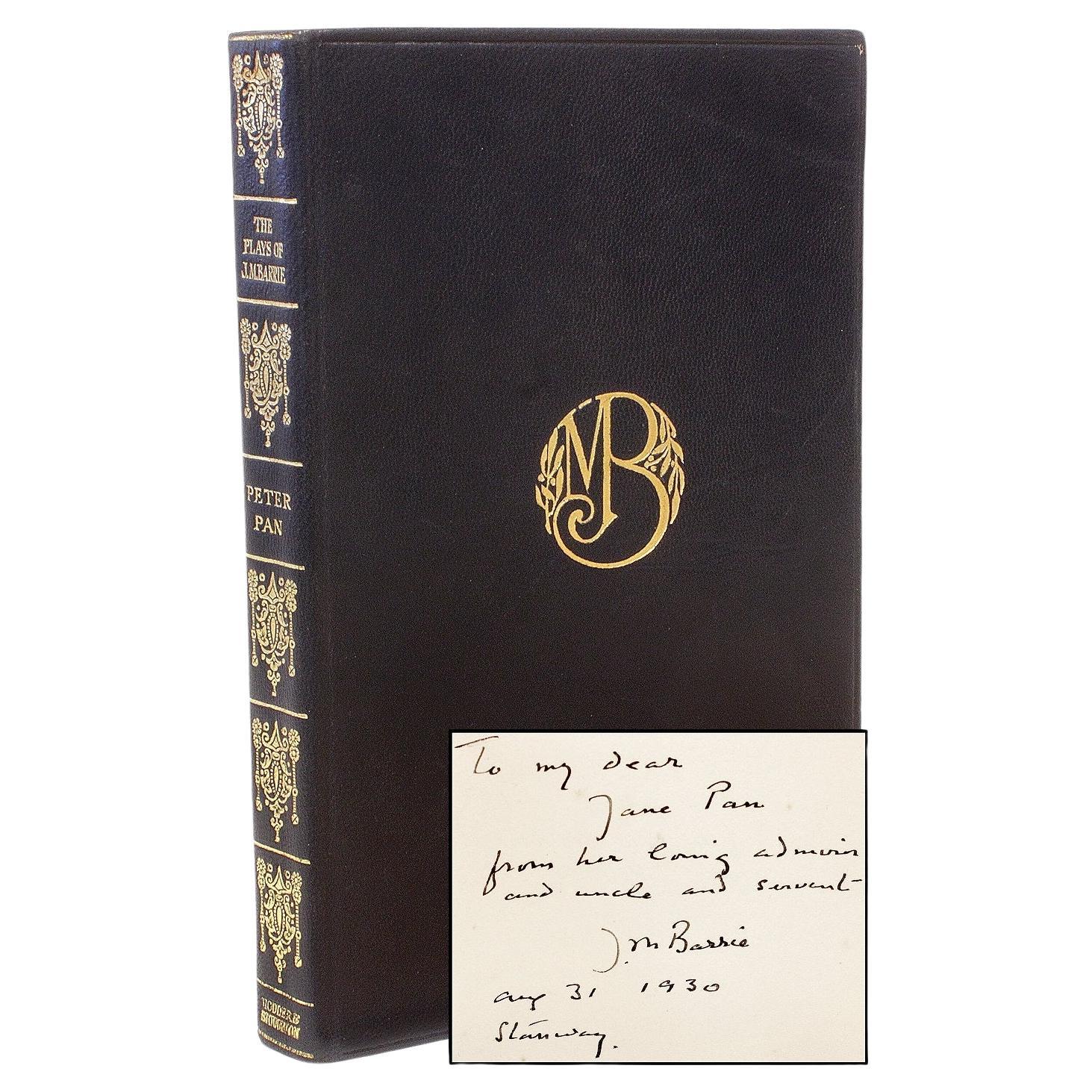 J. M. BARRIE - Peter Pan - FIRST PLAY EDITION - AN IMPORTANT PRESENTATION COPY For Sale