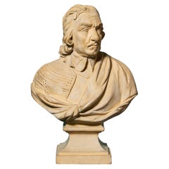 J. M. Blashfield Buff Terracotta Bust of Oliver Cromwell c.1861