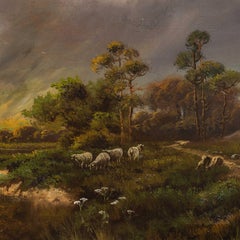 J.M. Ducker (British Naturalistic) - 20th century landscape painting - Lake