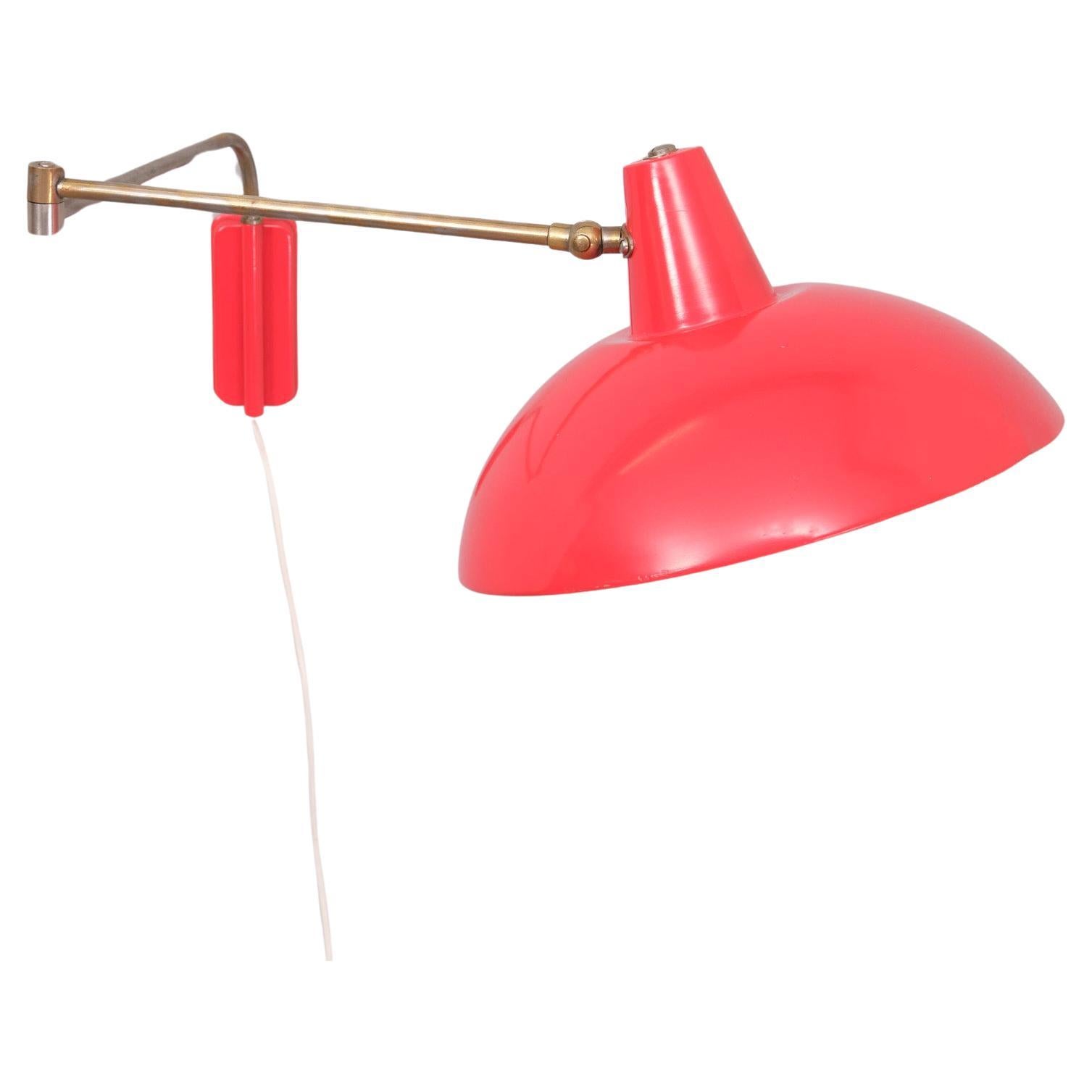 J M Hoogervorst swing-arm wall lamp for Anvia 1960s  Holland  For Sale