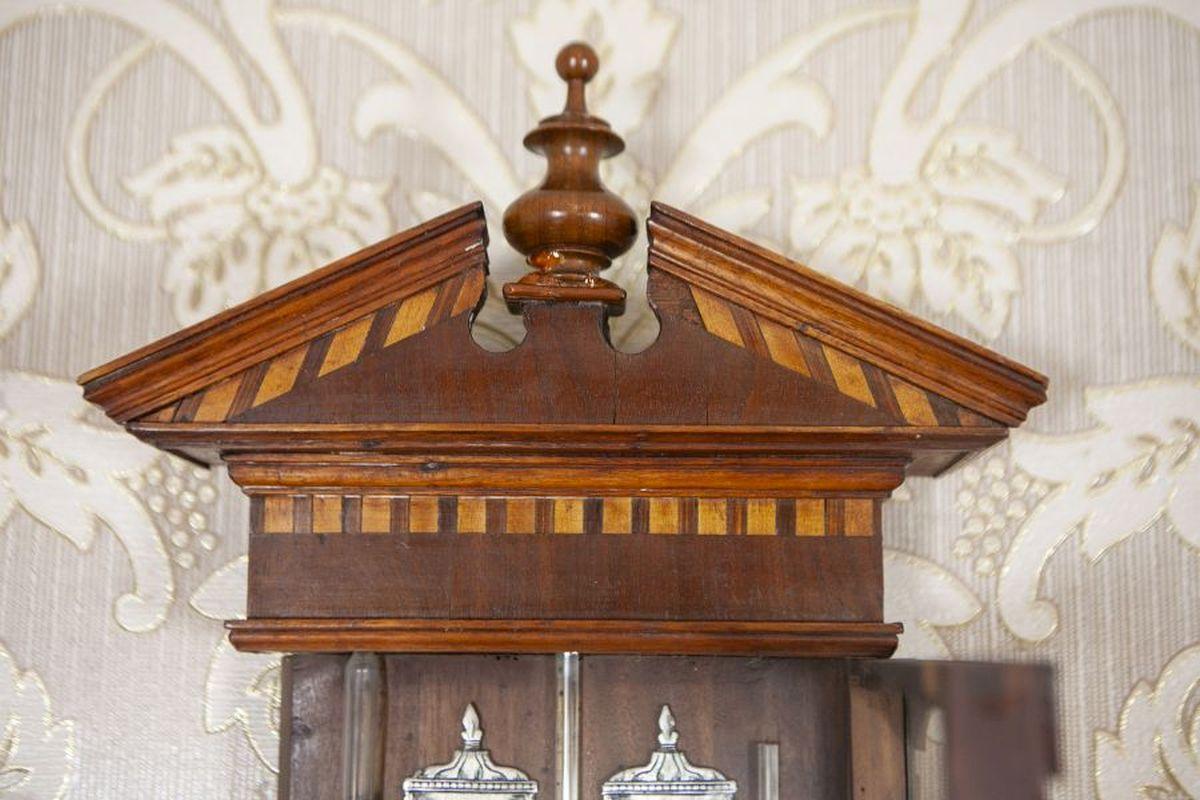 Placage J. M. A&M. Baromètre du 19ème siècle dans un coffret en noyer en vente