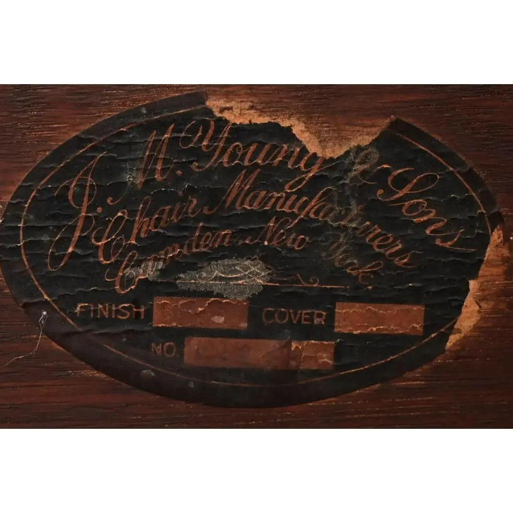 J. M. I. Young & Son Sedia a dondolo antica Mission Oak Arts & Crafts, CIRCA 1910 in vendita 6