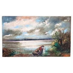 J. Malcher, il dipinto "lavare sull'acqua".