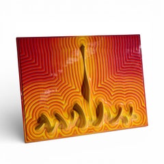 J. McCarthy Mid Century 1976 Strawberry Fields Large Fiberglass Wall Art