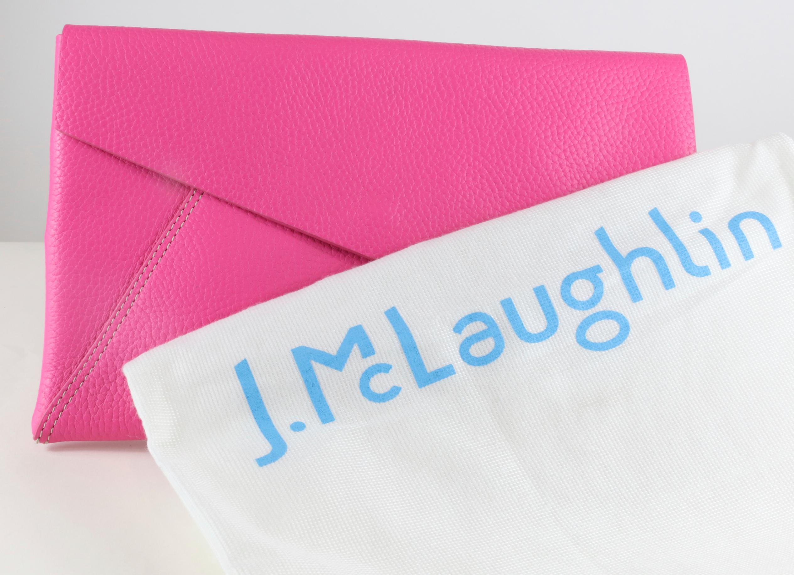 J. McLaughlin Oscar Envelope Clutch Pink In Excellent Condition In Bridgehampton, NY