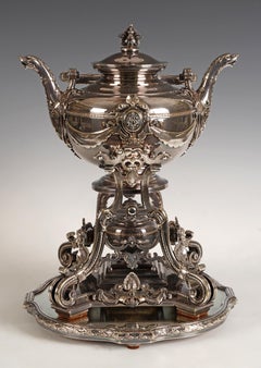 J. Mégemond, Samovar and its matching Tray, France, circa 1870