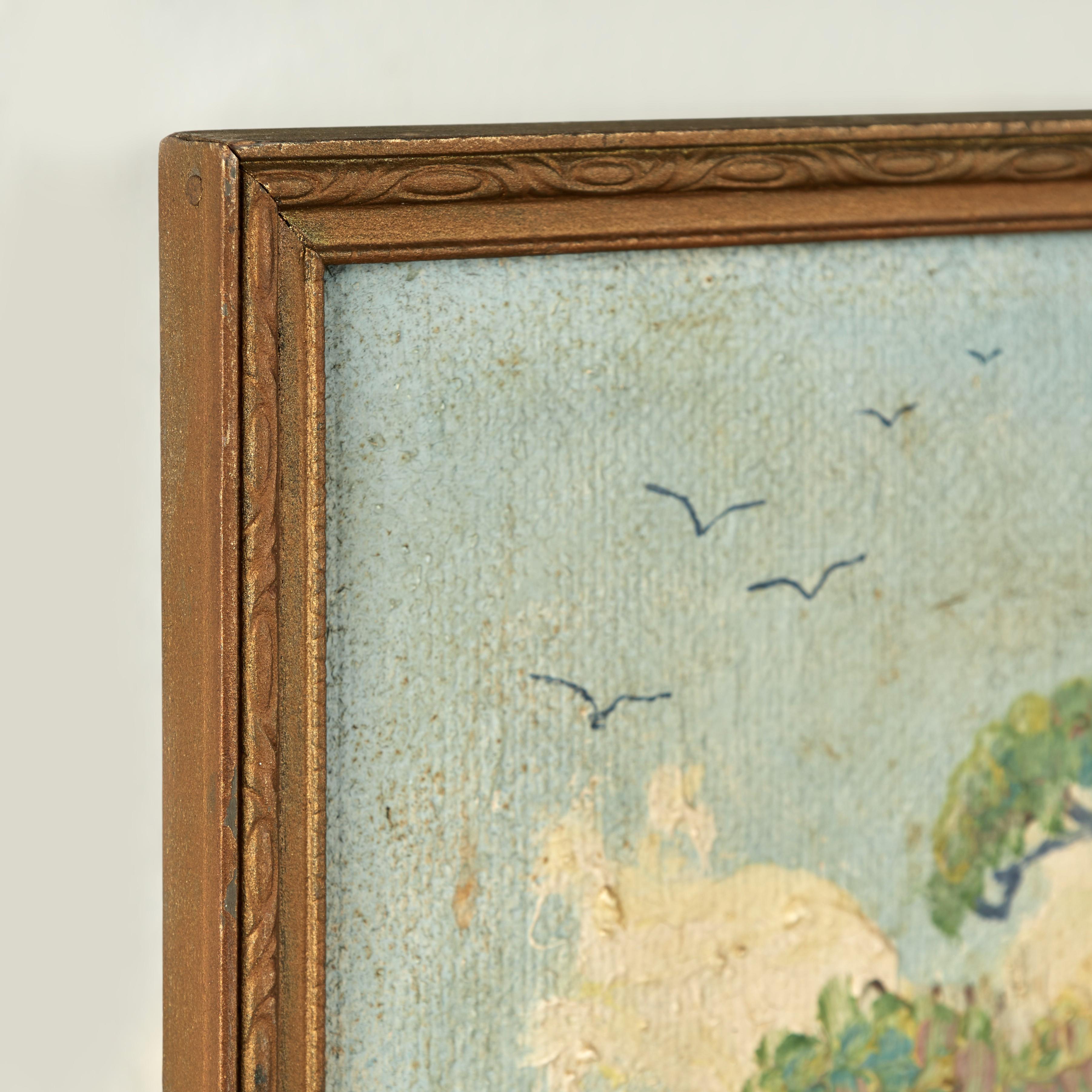 Pittura a olio di alberi e uccelli dell'artista della Florida J Melvin Ziegler in vendita 6