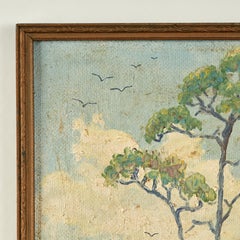 Oil Painting of Trees and Birds by Florida Artist J Melvin Ziegler