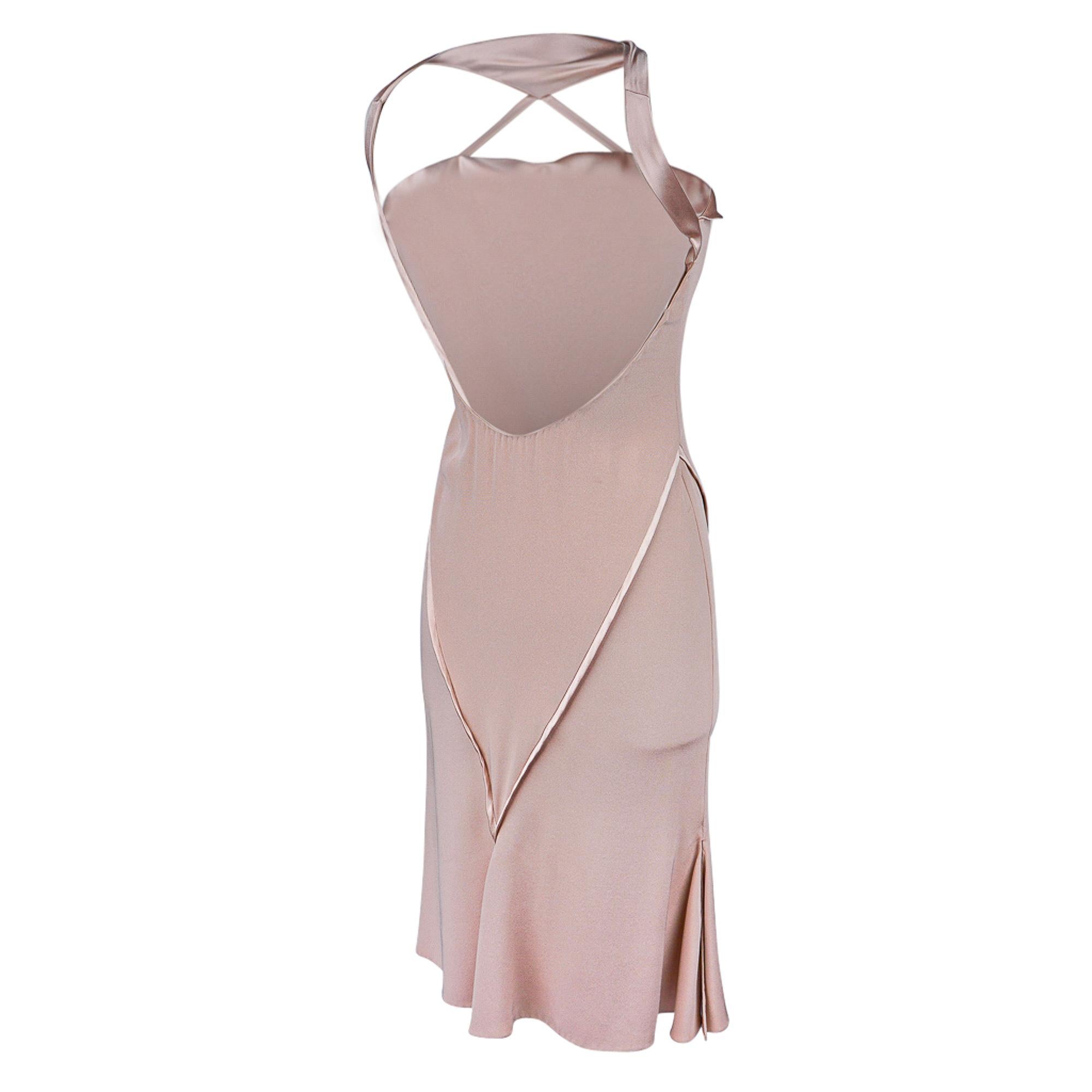 J. Mendel Backless Nude Evening Dress 4 In Excellent Condition For Sale In Miami, FL