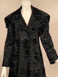 J. Mendel Black Swakara Coat Jagged Edge Hemline New Original Price Tag $23, 500