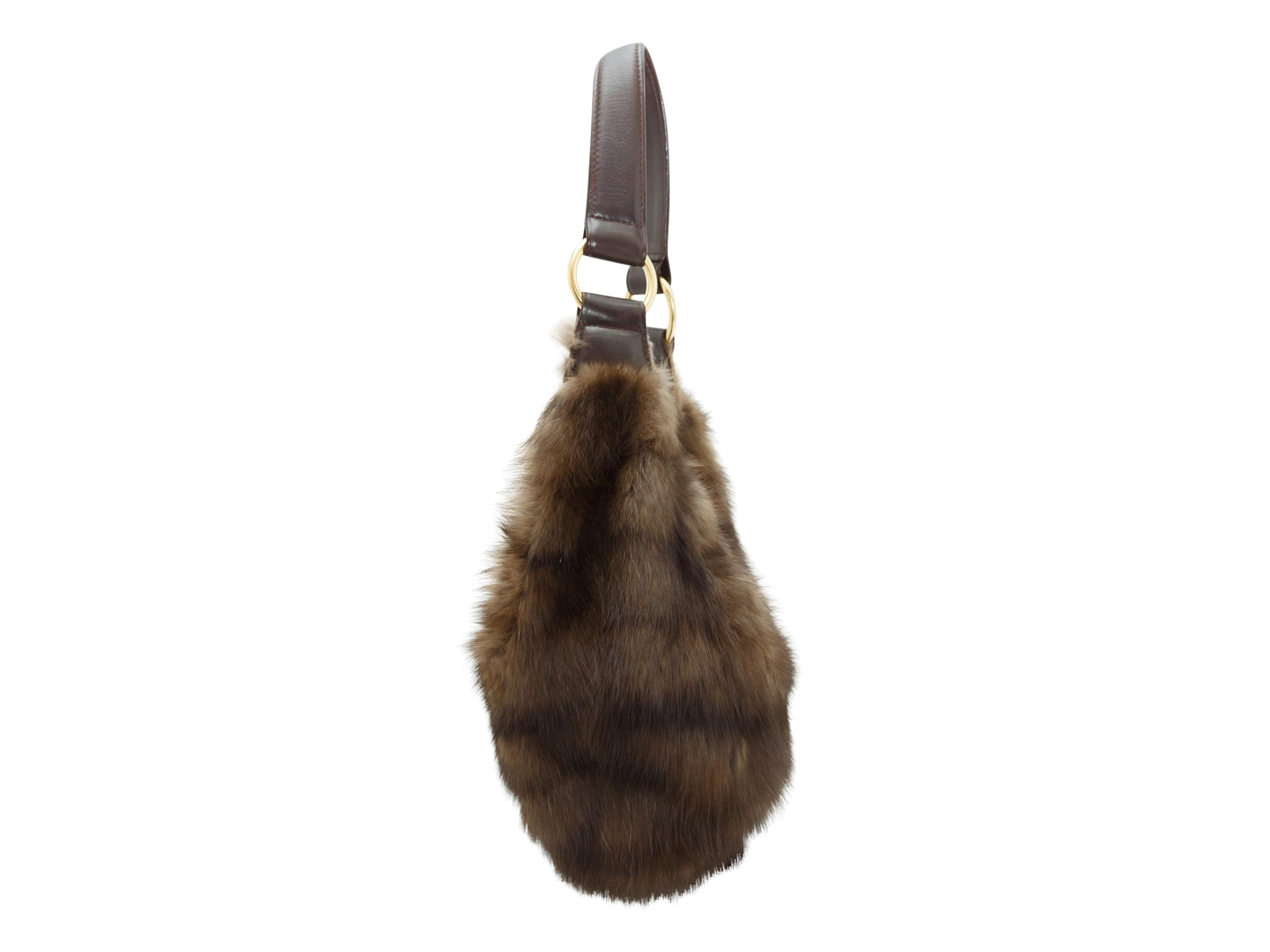 Black J. Mendel Brown Sable Fur Bag