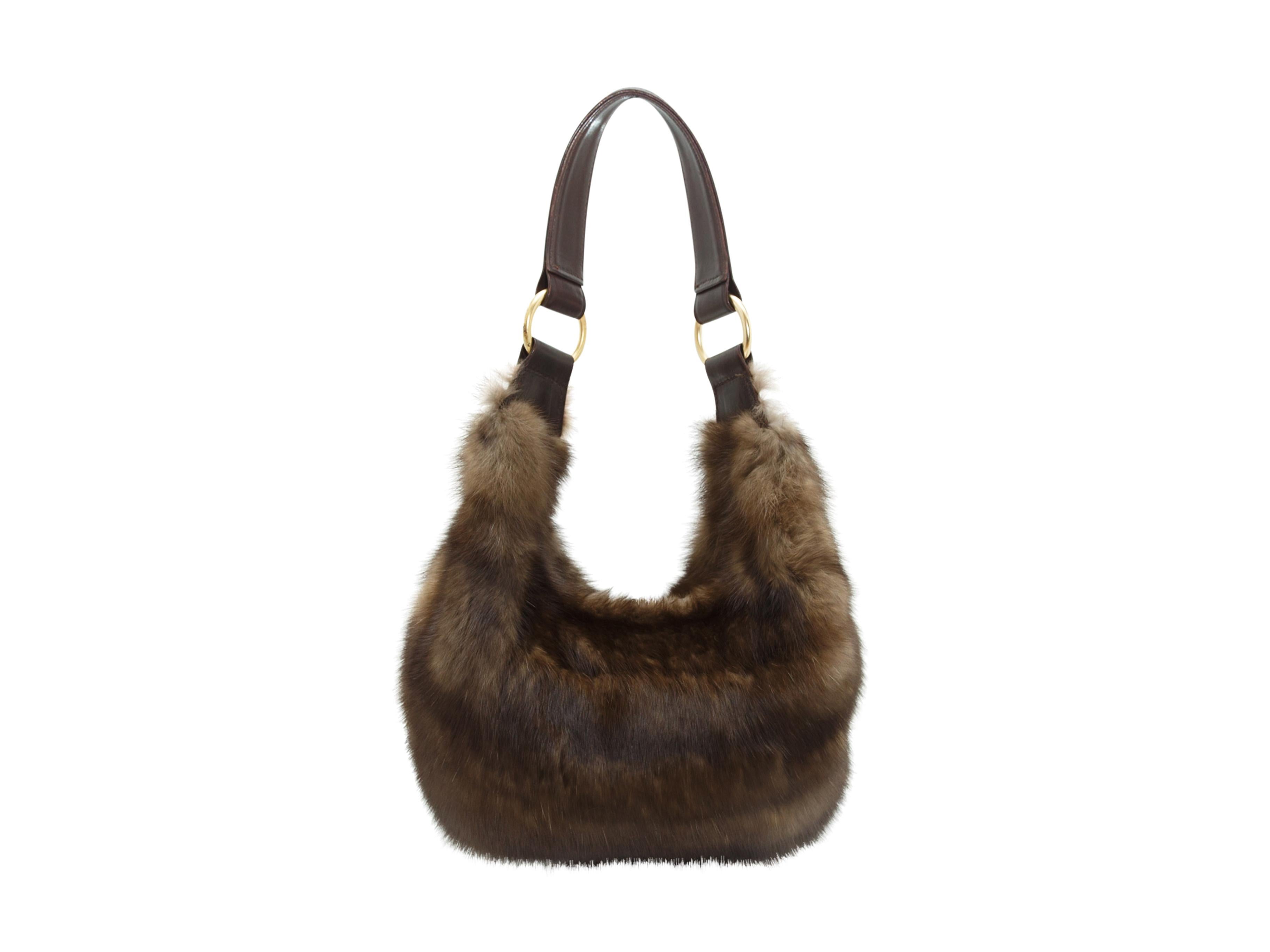 J. Mendel Brown Sable Fur Bag In Good Condition In New York, NY