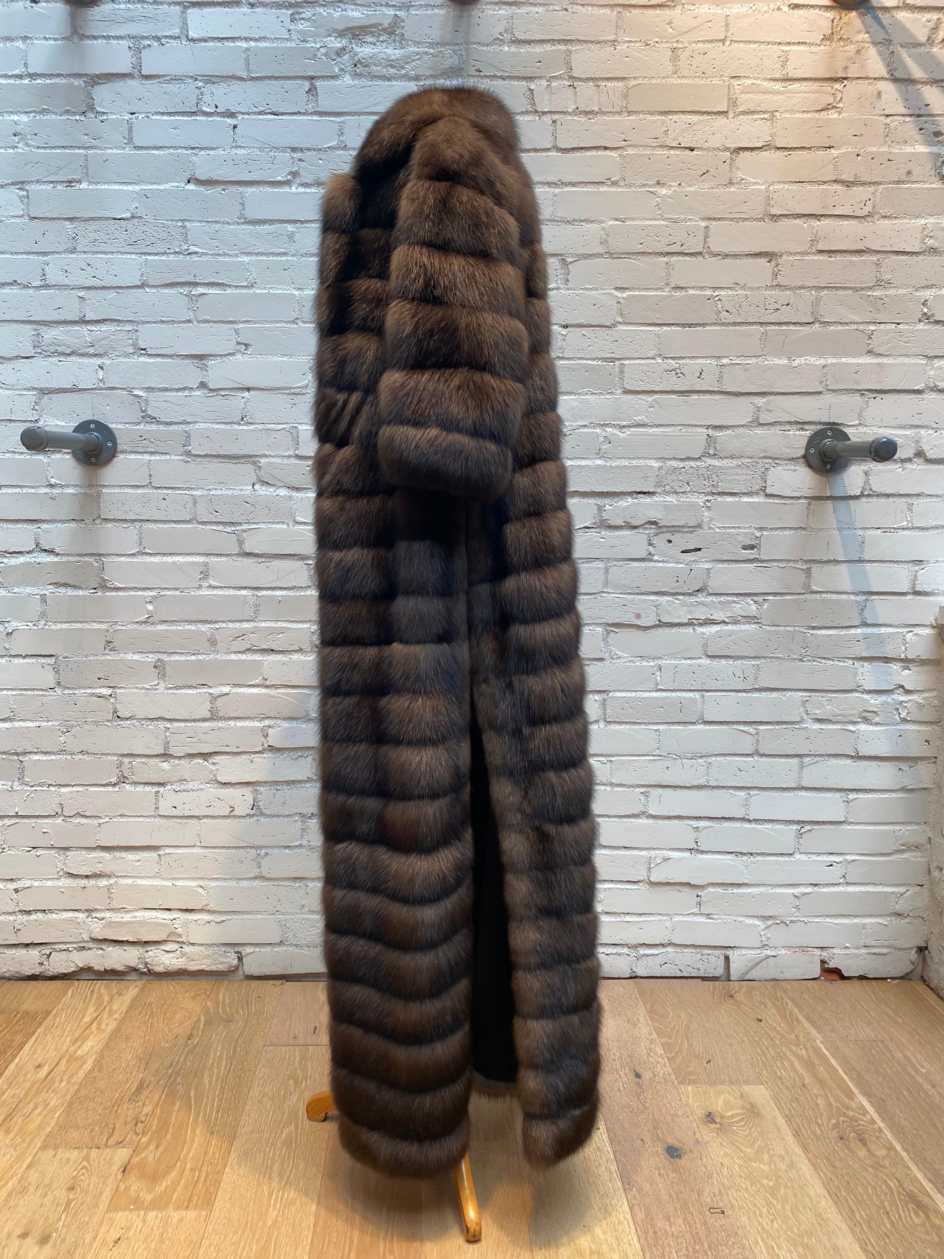 J Mendel Convertible brown sable fur coat  2