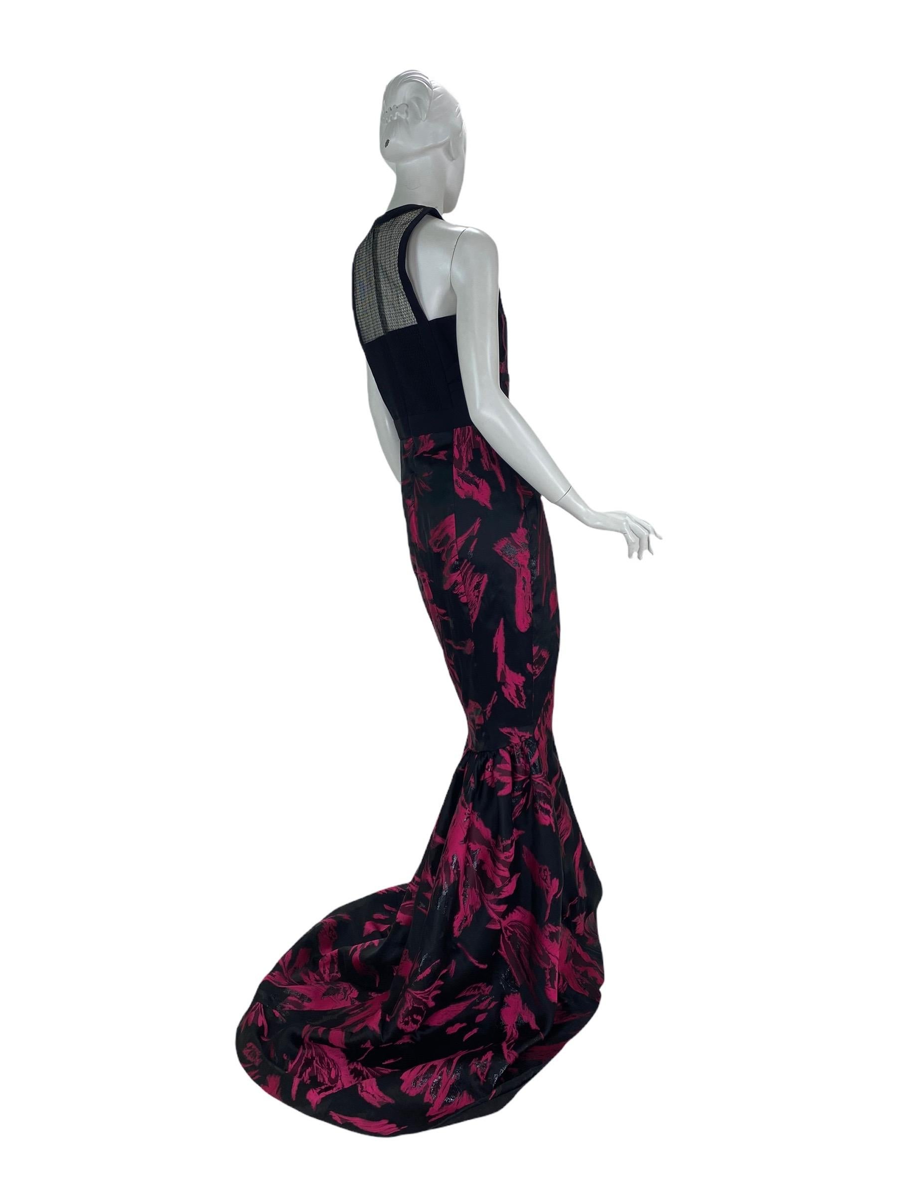 jacquard evening gown