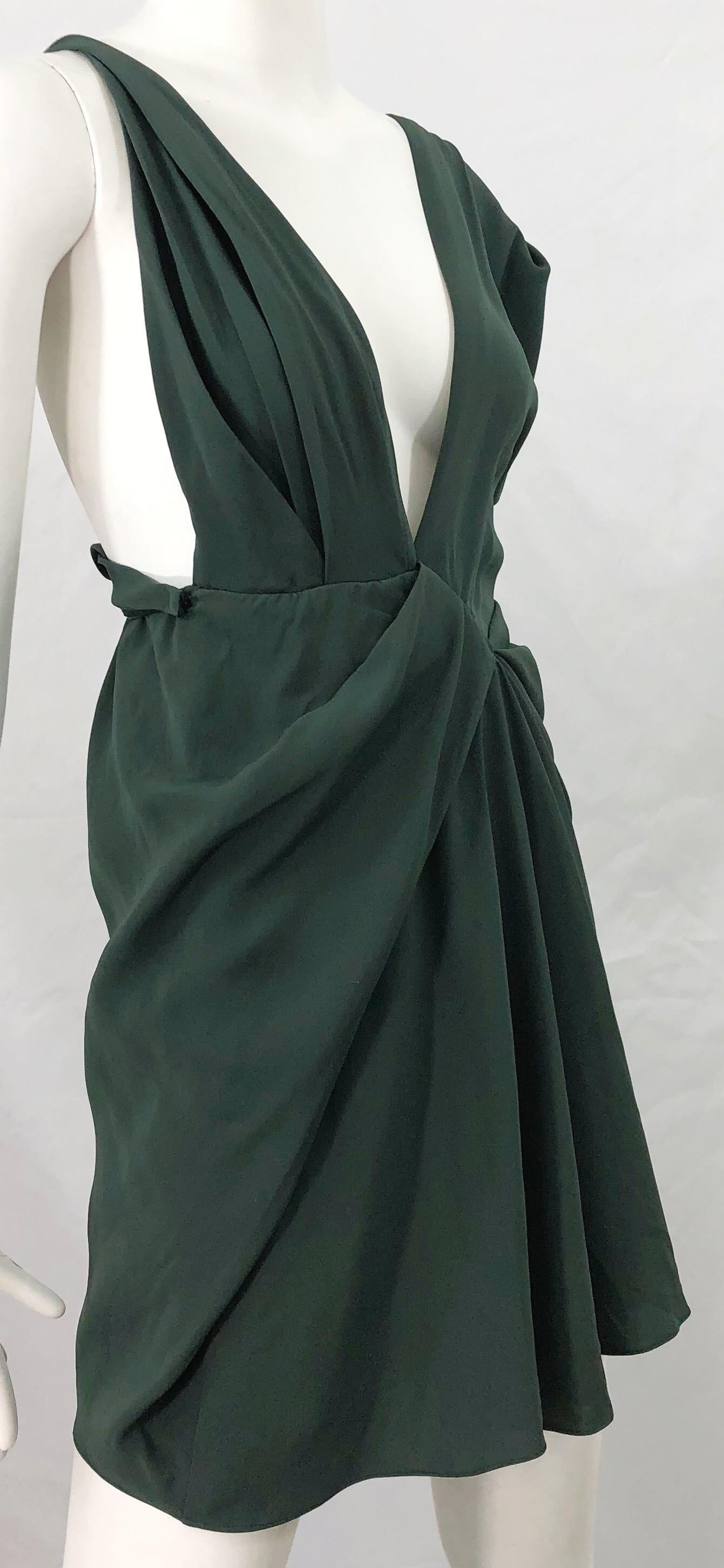forest green colour dress