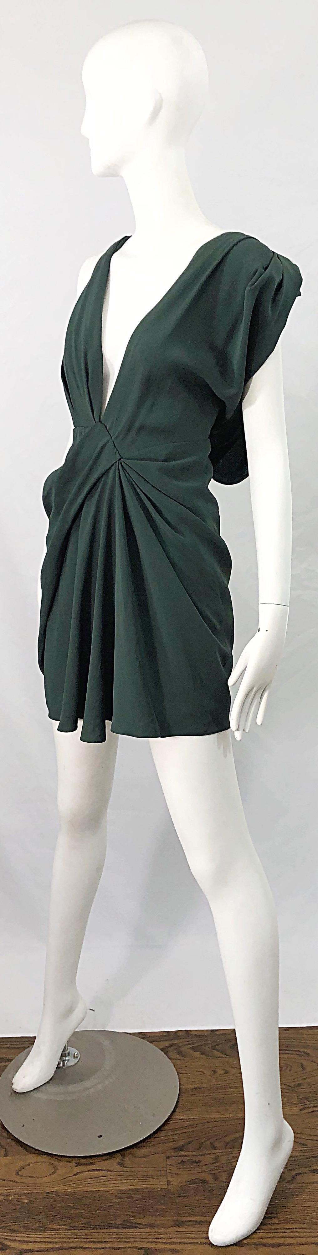 forest green color dress