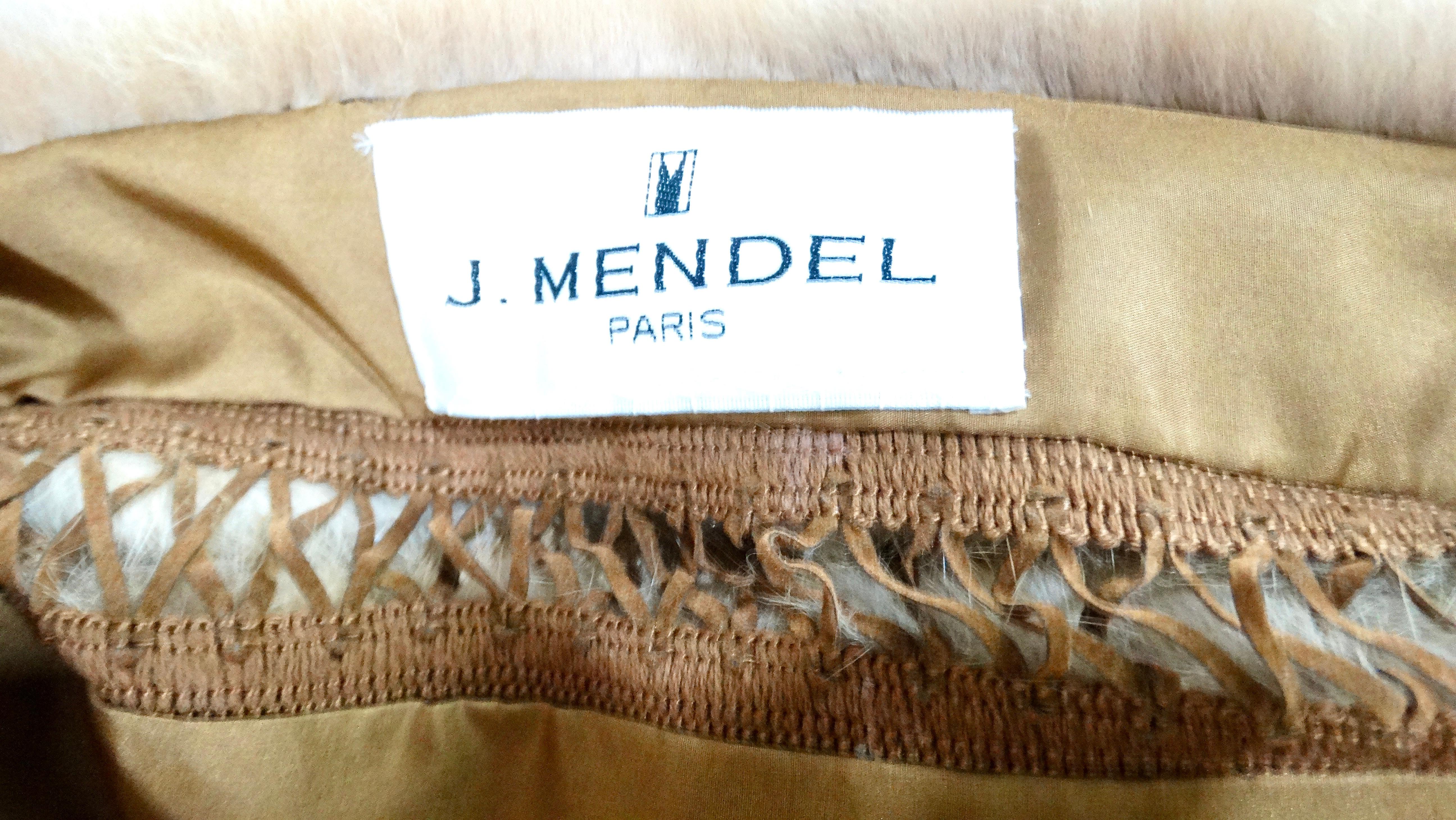 J Mendel Stola in pelliccia di visone marrone chiaro circa anni '90 in vendita 1