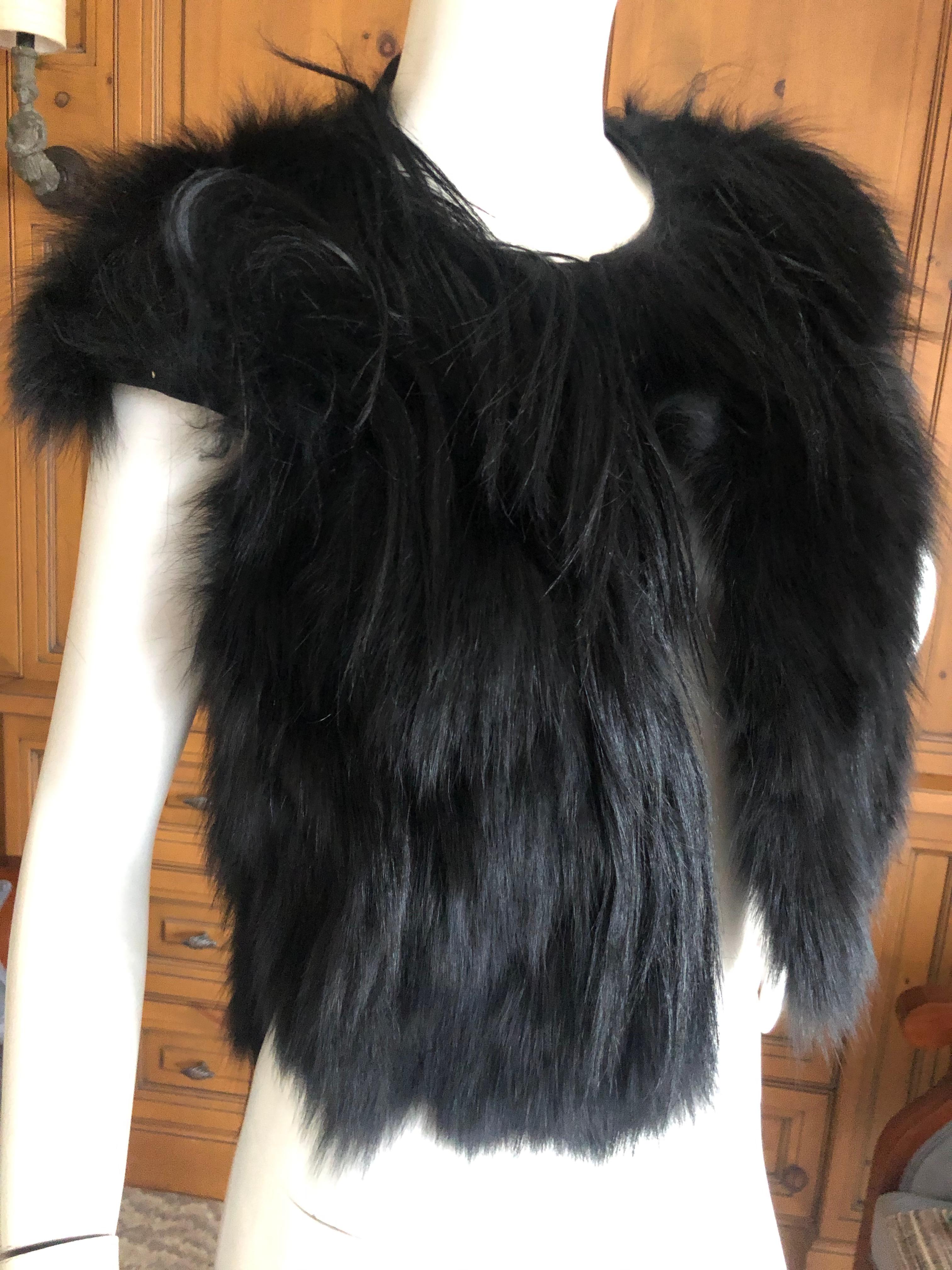 J. Mendel Paris Black Fox Fur Vest
This would be so beautiful over a leather jacket
17