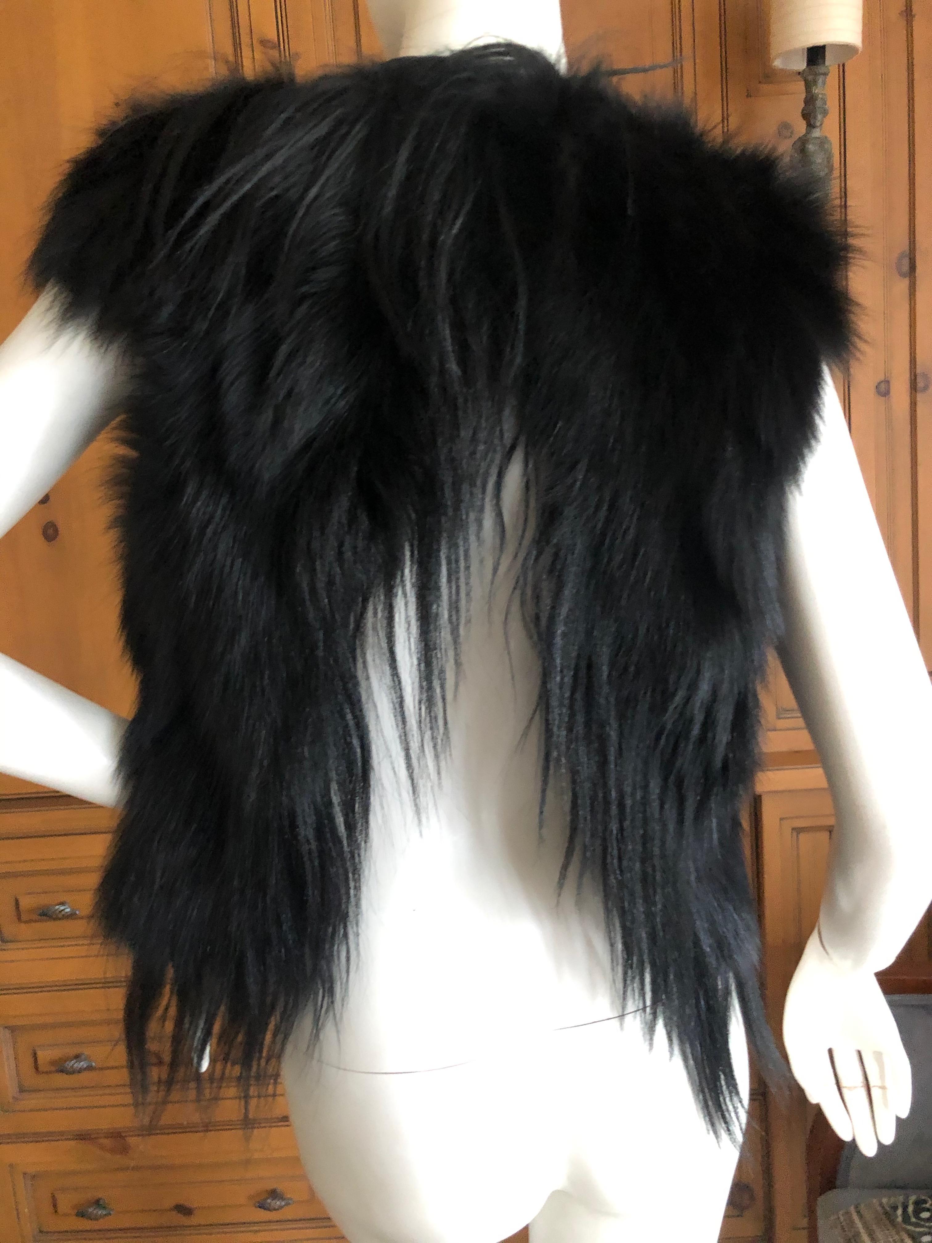 J. Mendel Paris Black Fox Fur Vest For Sale 1