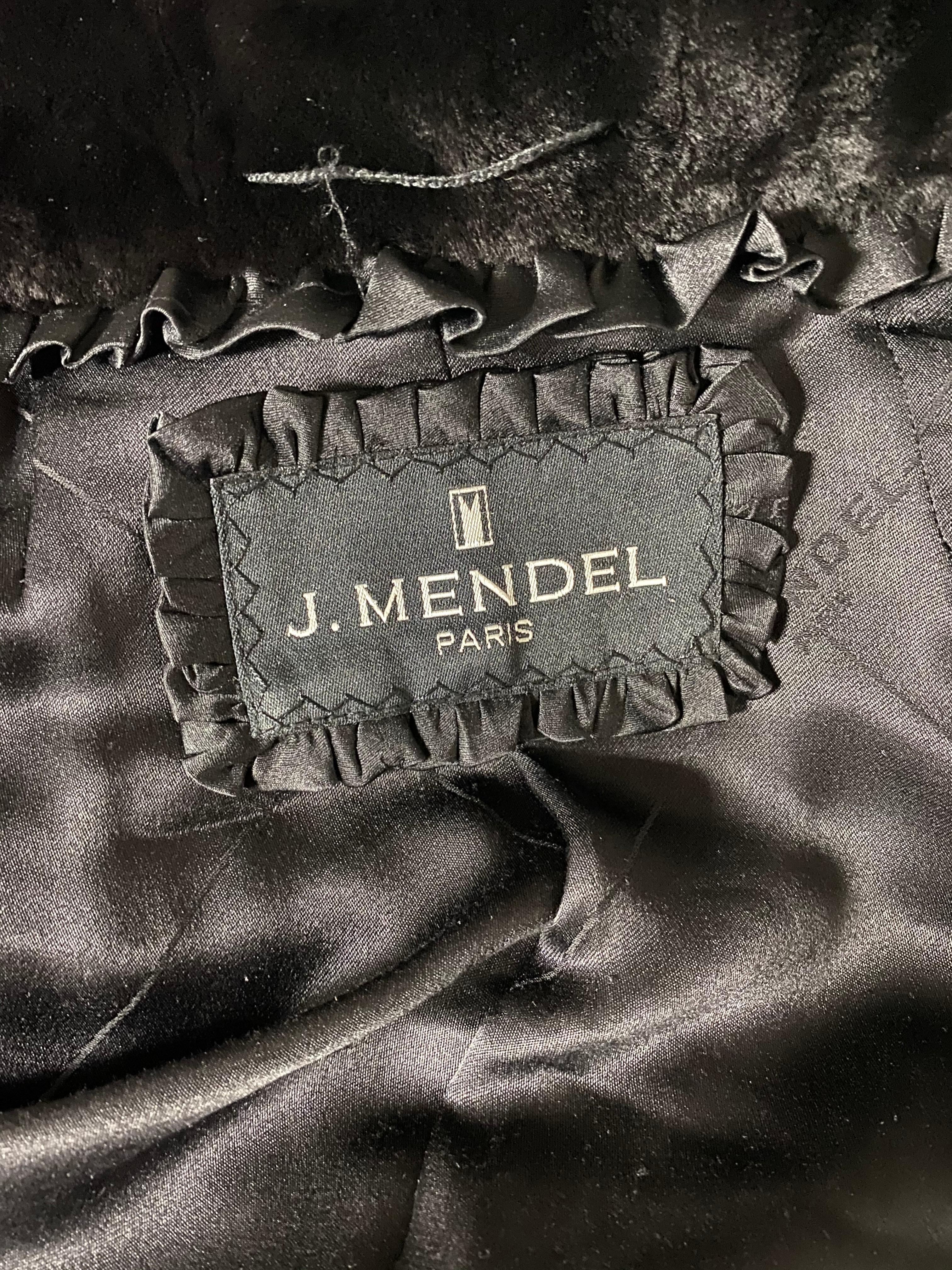 J. Mendel Paris Black Sheared Mink Fur Maxi Coat w/ Belt  3