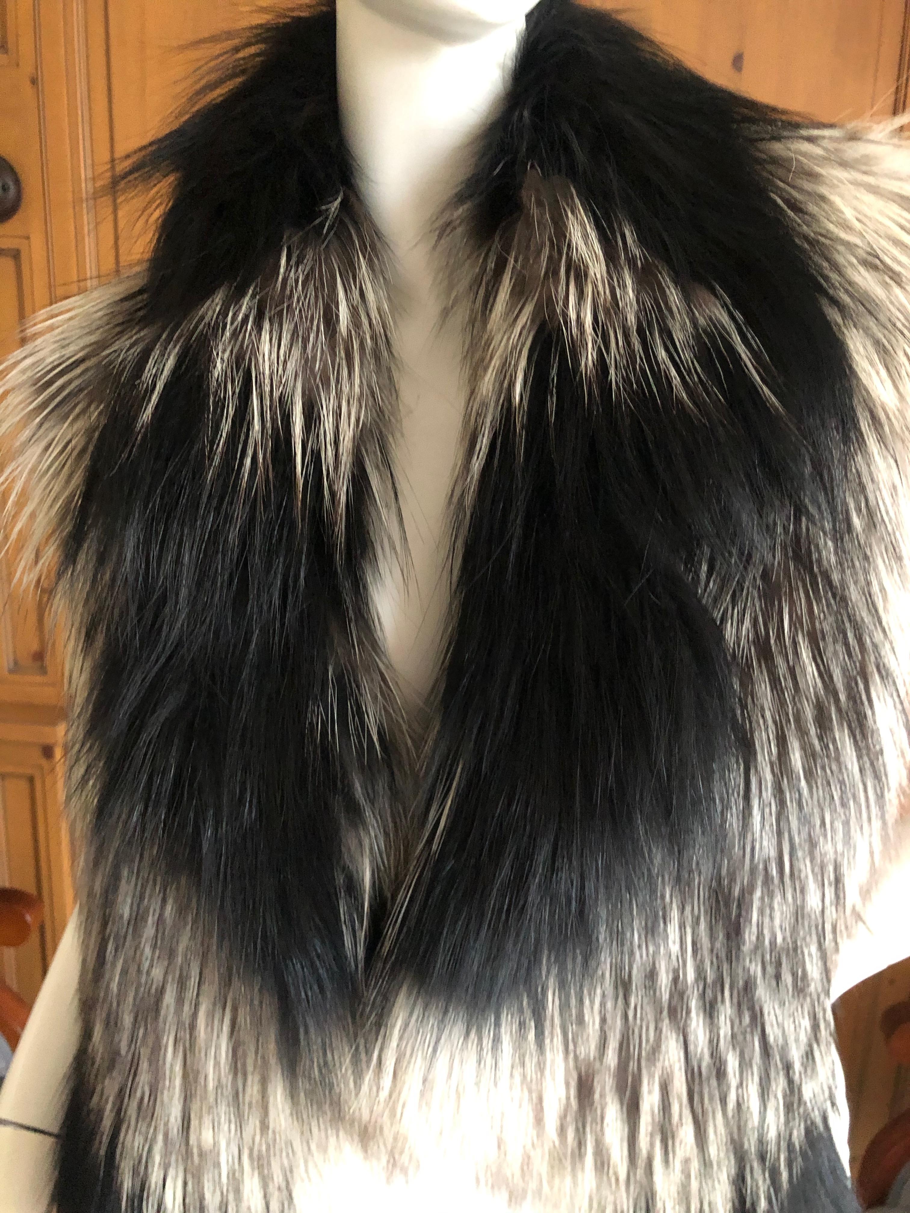Black J. Mendel Paris Knit Fox Vest For Sale