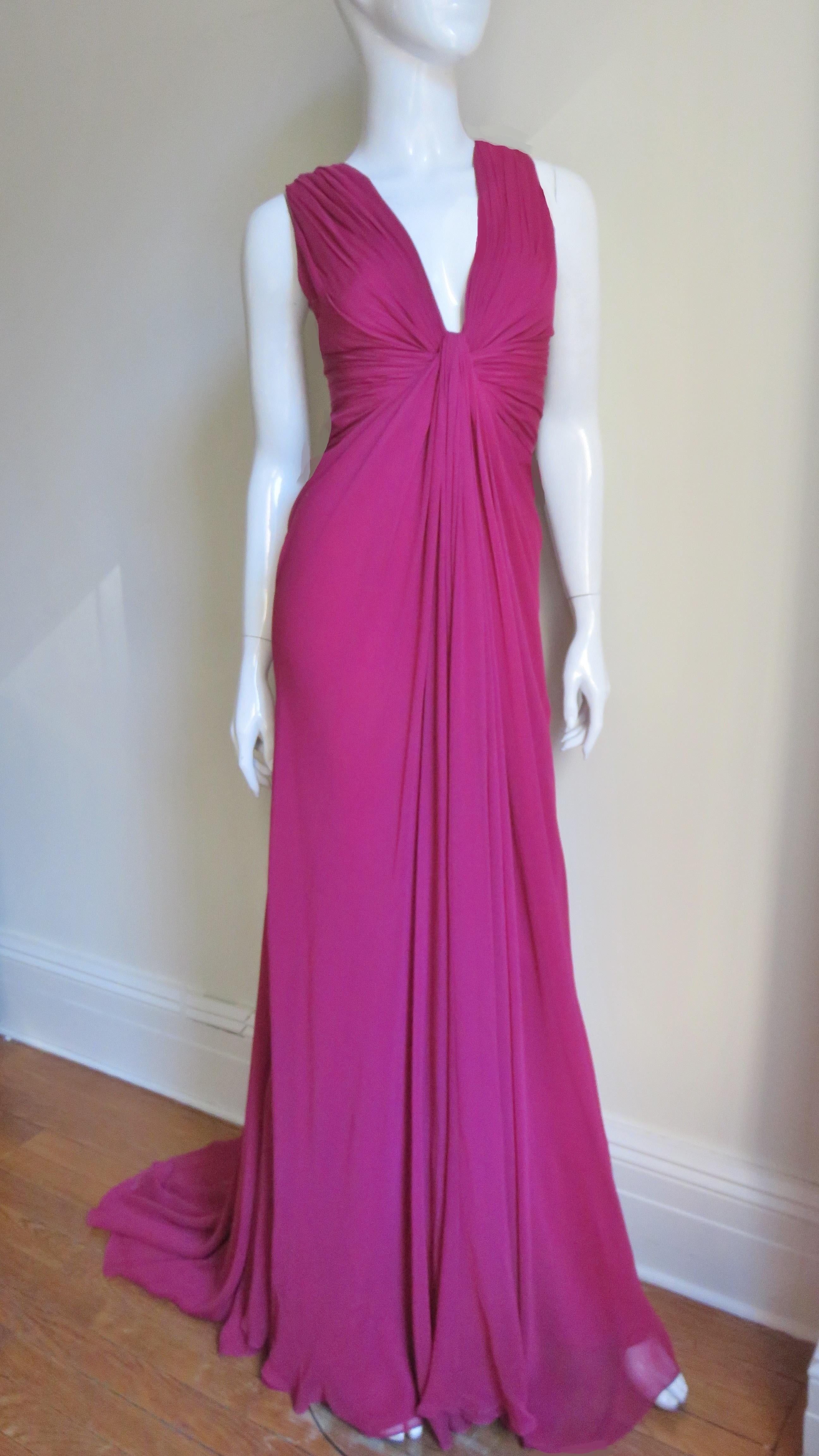 J Mendel Paris New Pink Silk Gown 3