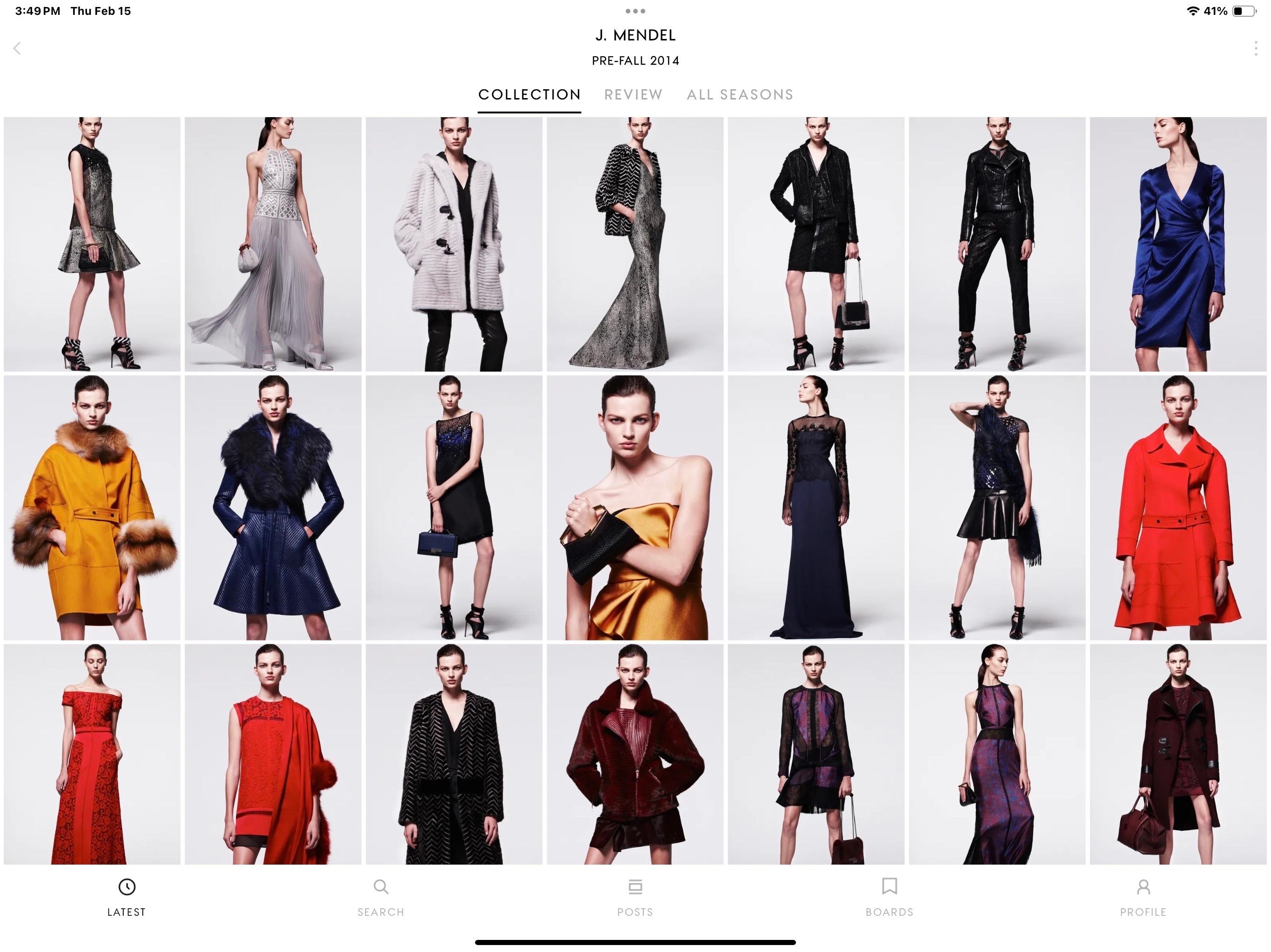 J Mendel Runway Pre Fall 2014 Fur Collar Blue Quilted Leather Coat Dress-Size 4 For Sale 11