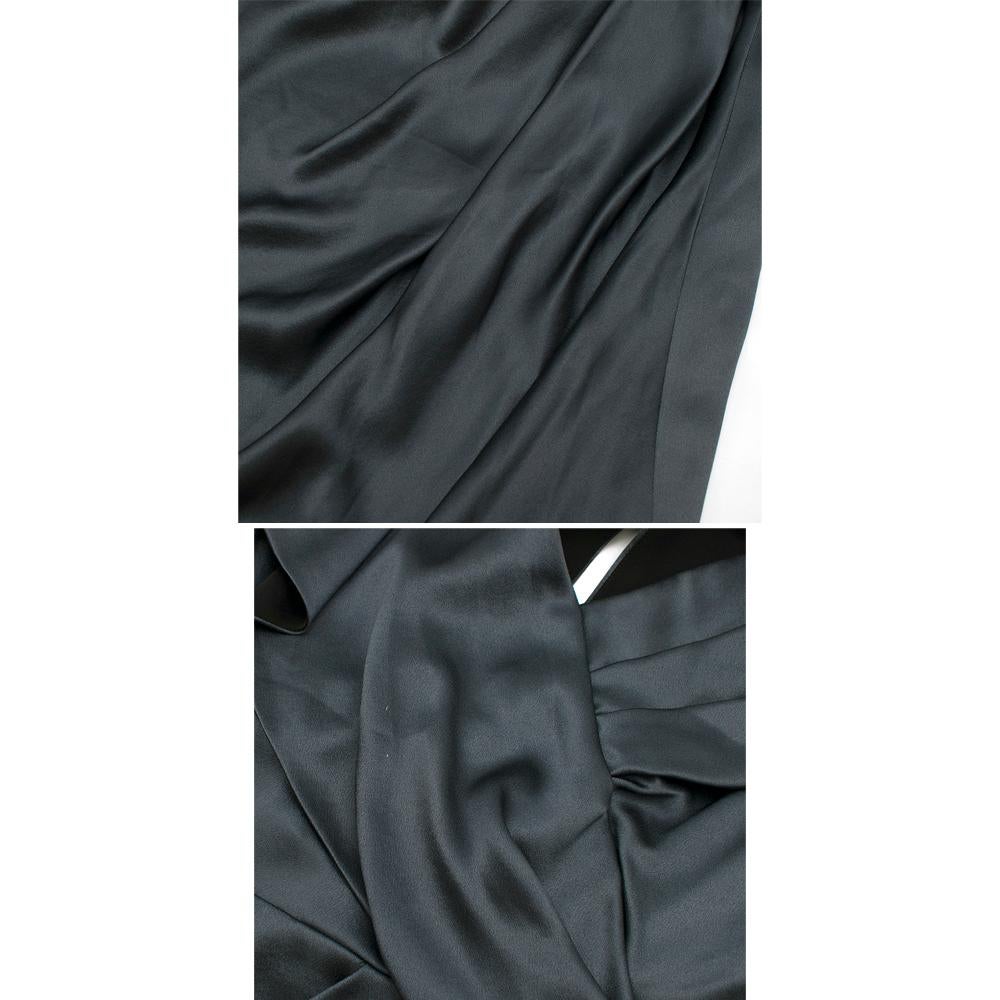 J. Mendel slate blue silk draped dress	Size US 4  For Sale 2