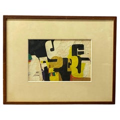 J. Michael Escuela de Nueva York Pop Art Alfabeto Collage Técnica mixta, 1966