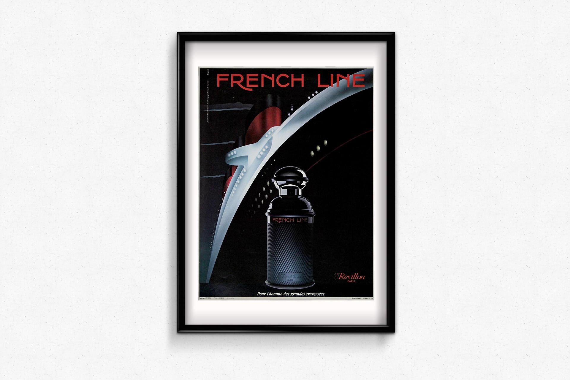1986 Original-Werbeplakat von J. Mignon für die französische Linie Révillon im Angebot 1