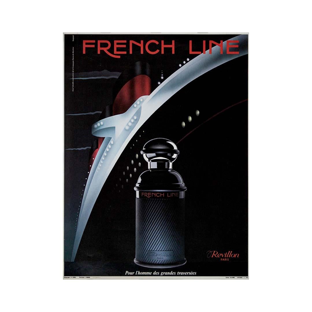 1986 Original-Werbeplakat von J. Mignon für die französische Linie Révillon im Angebot 3