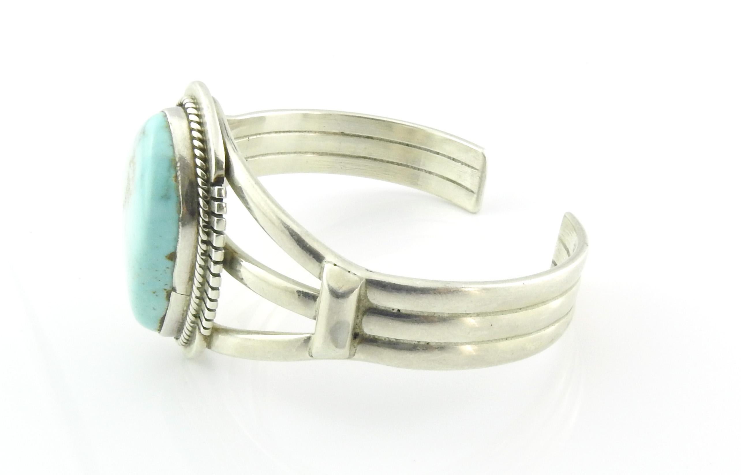 J. Nelson Native American Sterling Silber Türkis Manschette Armband. 

Markiert: J. Nelson:: Sterling. 

Maße: 5 1/2