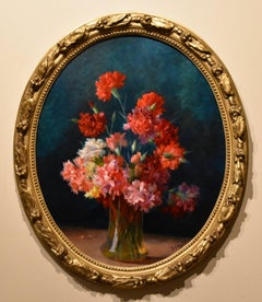 Antique Oil Painting by J. Oliver "Flowers"