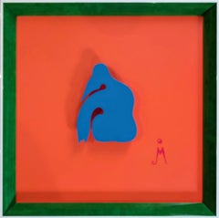 Stages of Love - Acrylic Models: Her on Blue over Orange