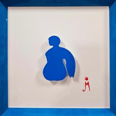 Stages of Love - Acrylic Models: Him on Blue over White