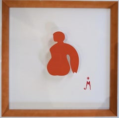 Stages of Love - Acrylic Models: Him on Orange over White