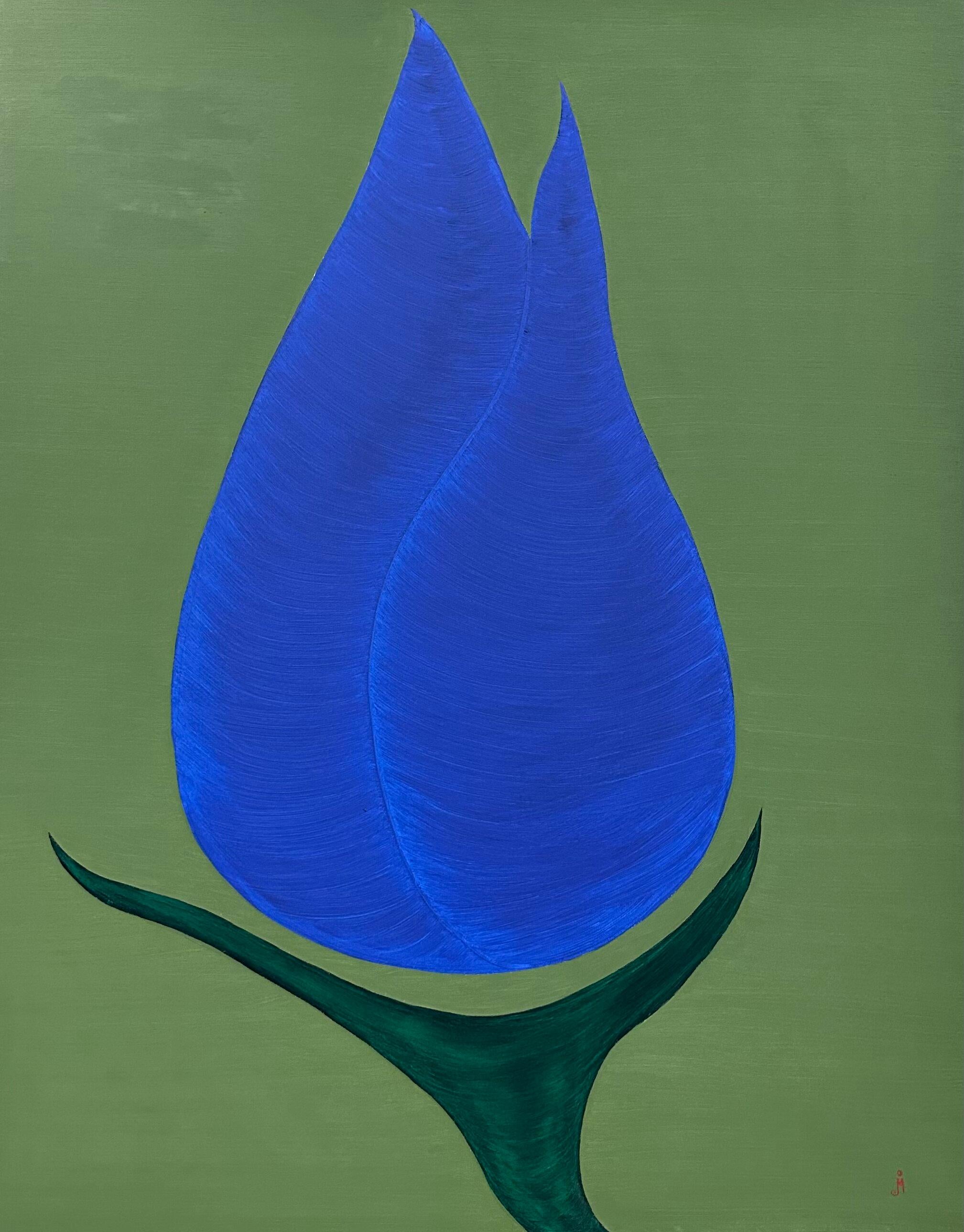 Tulipán azul - Painting de J. Oscar Molina
