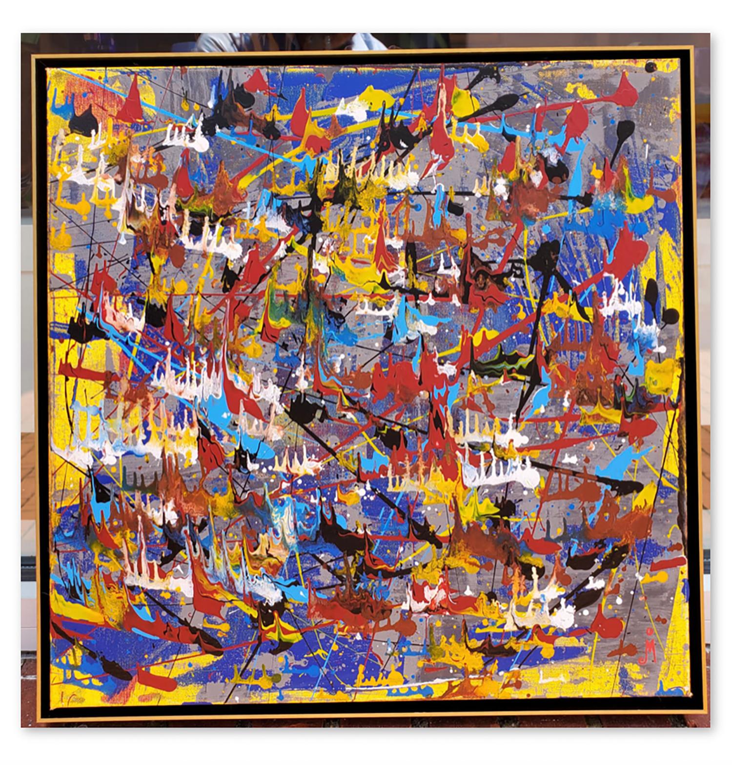 J. Oscar Molina Abstract Painting - Children of the world ( Multidimensions 2 )