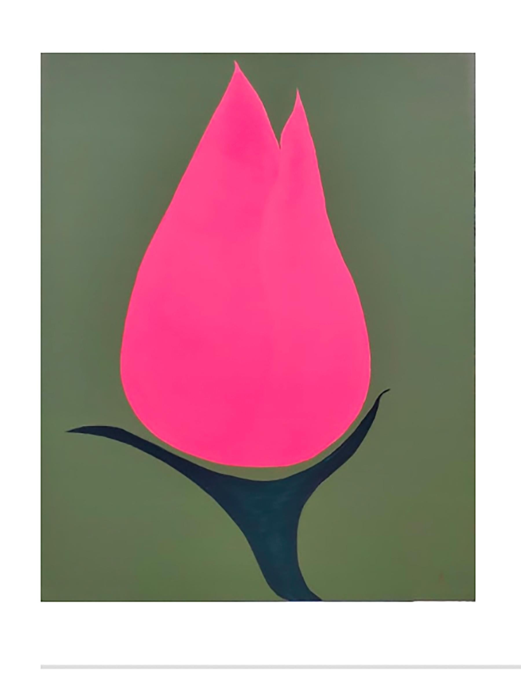 J. Oscar Molina Figurative Painting - Pink Tulip