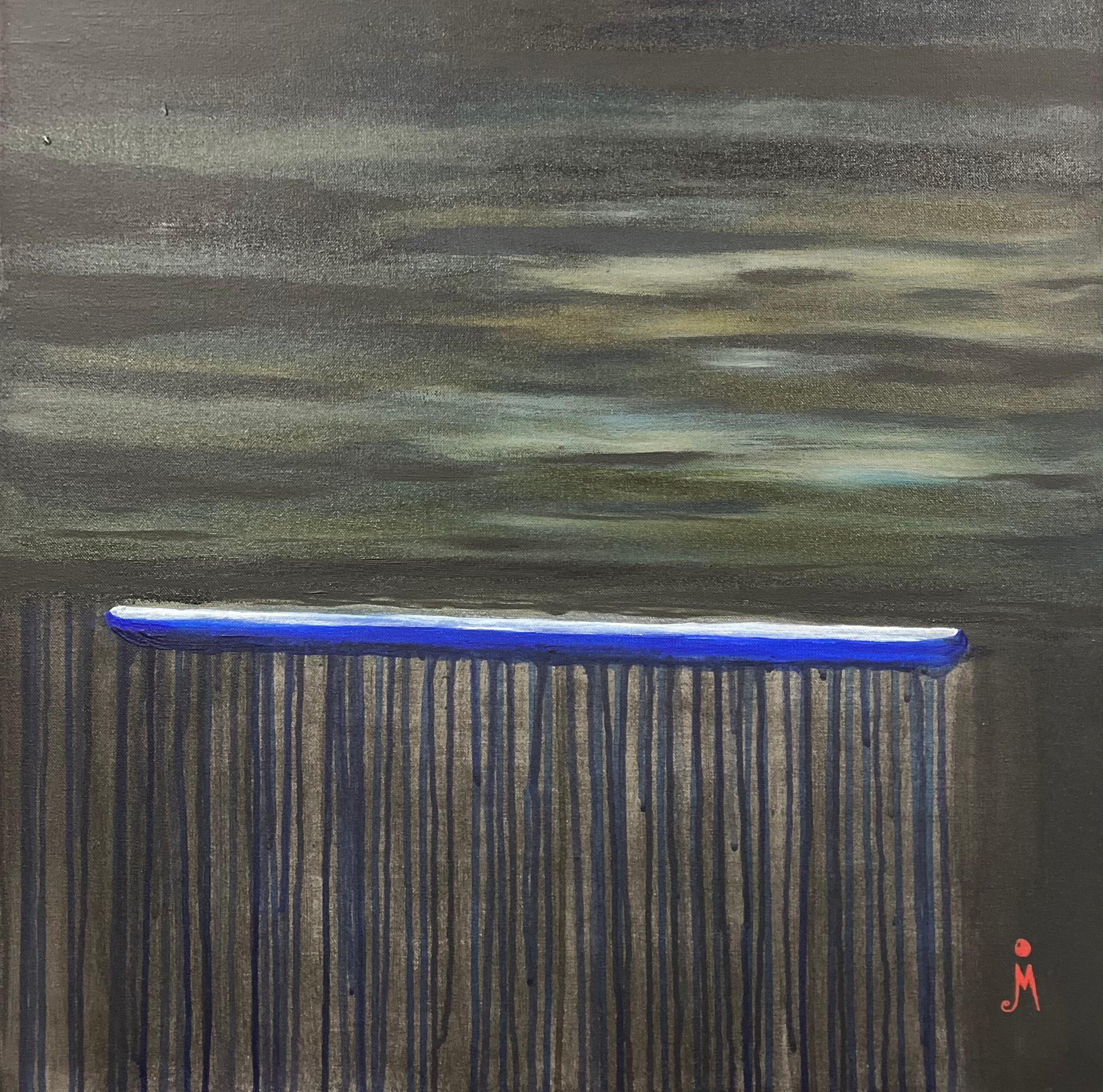 J. Oscar Molina Abstract Painting - Raindrops: After the Rain