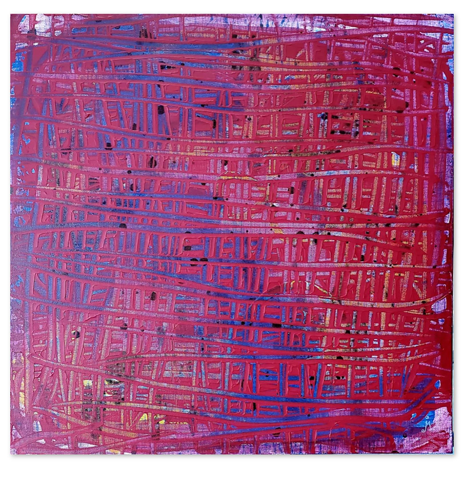 J. Oscar Molina Abstract Painting - Riddles Red #2