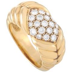 J. P. Bellin 18 Karat Yellow Gold 0.82 Carat Diamond Ring